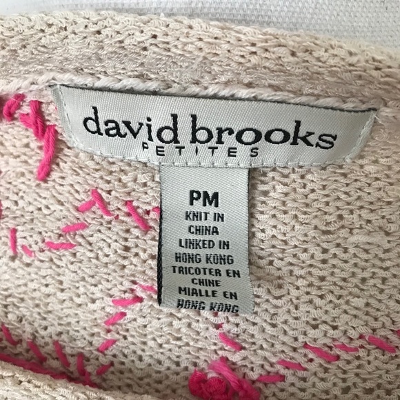 Vintage David Brooks Embroidered Floral Sweater MP - Picture 8 of 8
